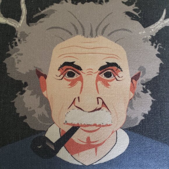 Albert Einstein Whimsical Throw Pillow With Insert – Artsy Home Decor - Picture 2 of 7